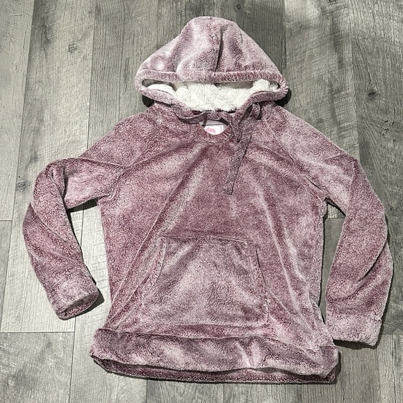 Purple Fluffy Sweater Winter Comfy Cozy Women's Large Pullover Top Soft medium - Picture 2 of 8